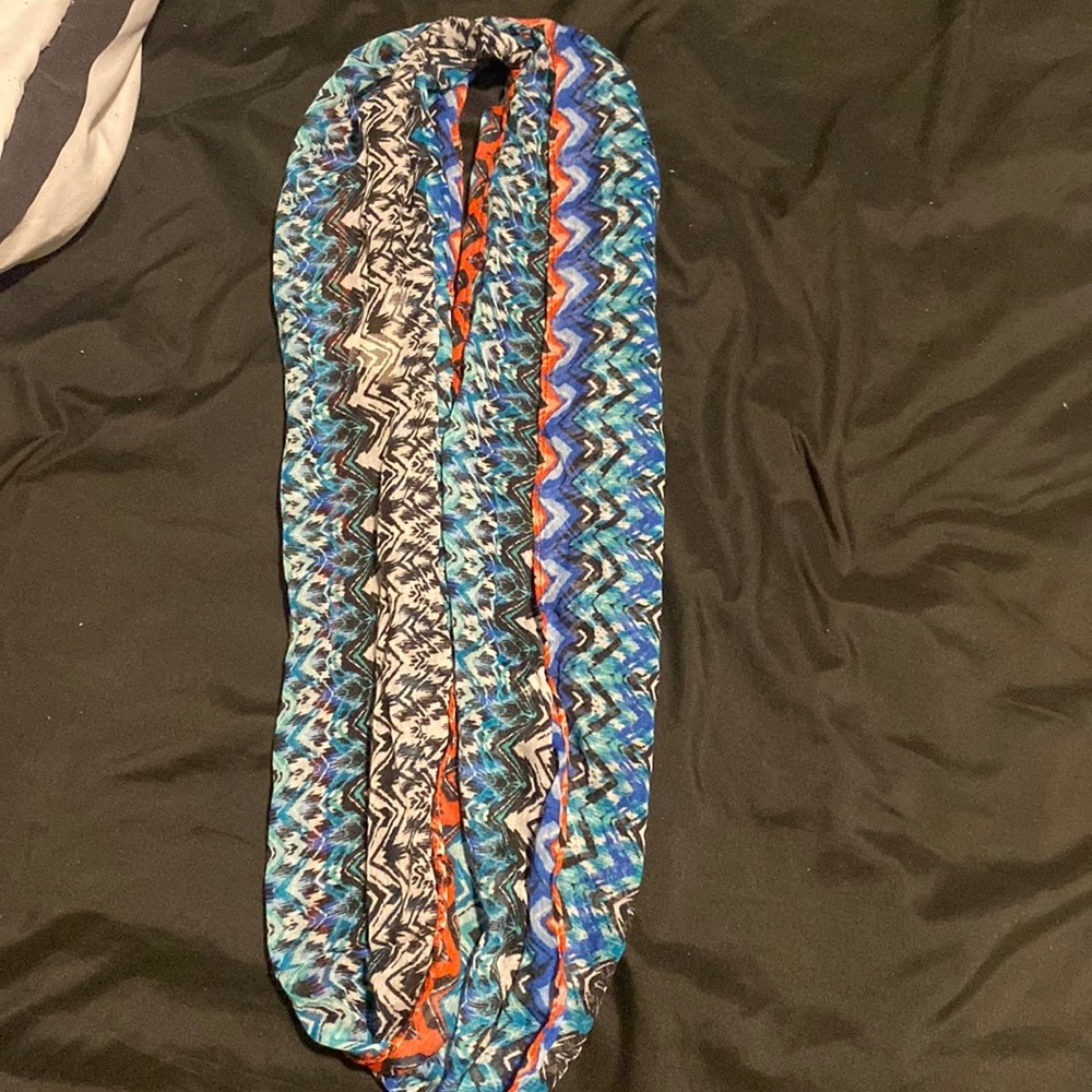 Its a multicolored scarf